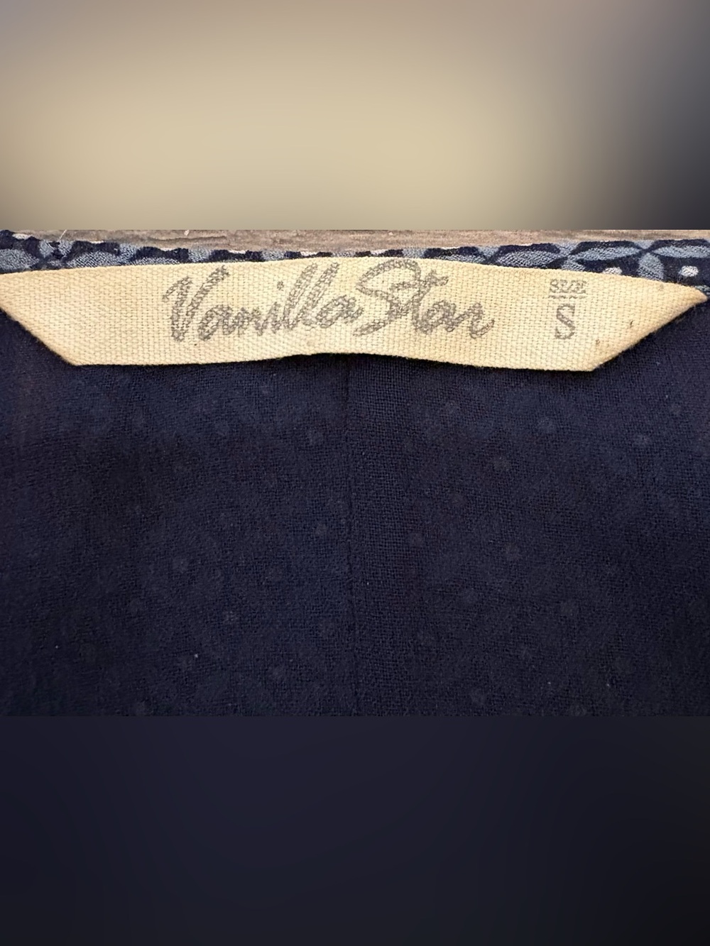 Vanilla Star Navy Blue Red Patterned Patchwork Tank Top - Picture 5 of 7